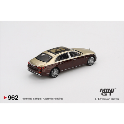 Mercedes-Maybach S 680 Gold / Dark Red Metallic, 1:64 Scale
