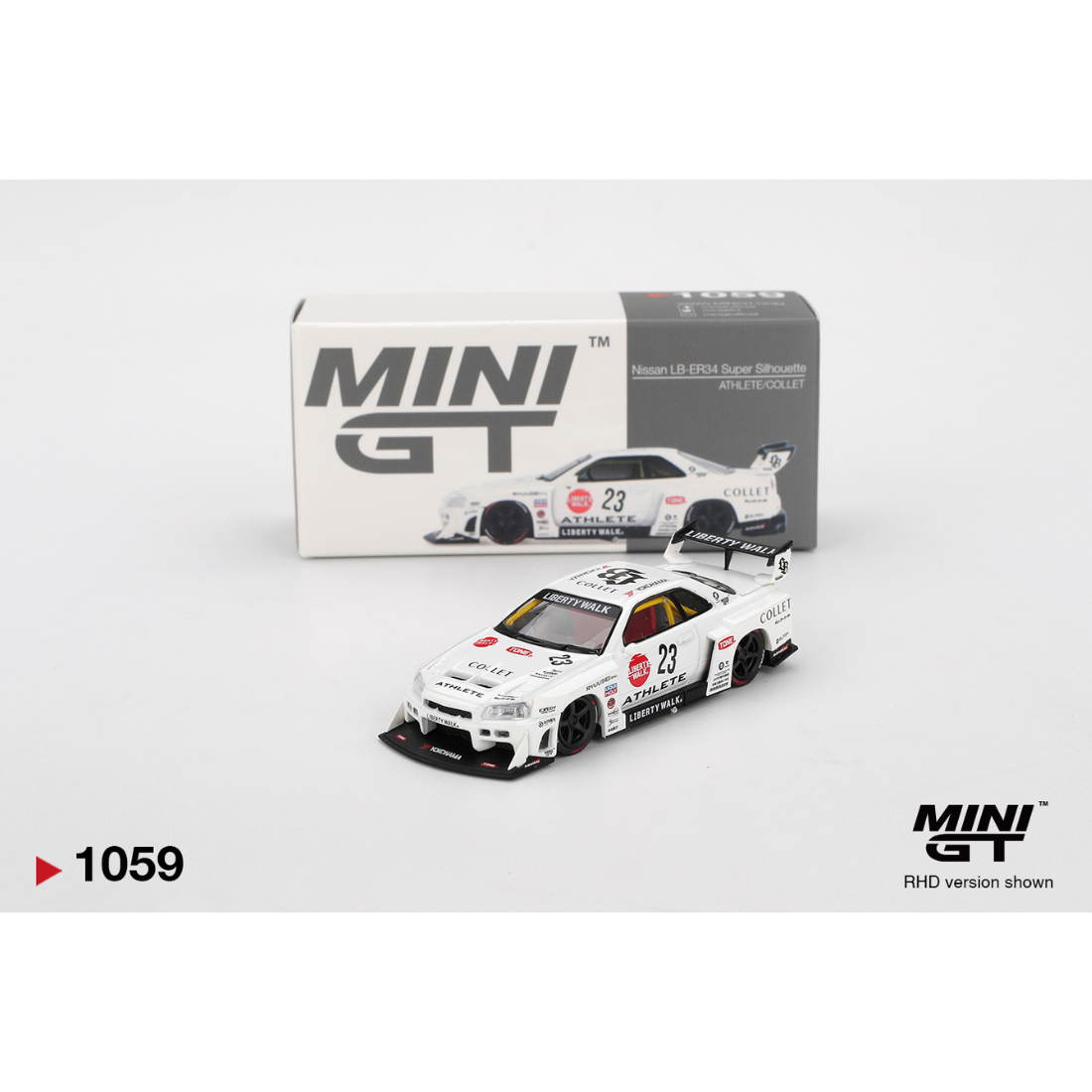 Nissan LB-ER34 Super Silhouette ATHLETE/COLLET, 1:64 Scale