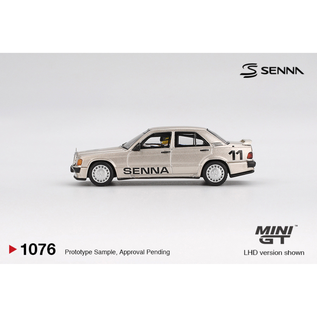 Mercedes-Benz 190 E 2.3-16 #11 Ayrton Senna Nürburgring Race of Champions w/ Figure 1984, 1:64 Scale