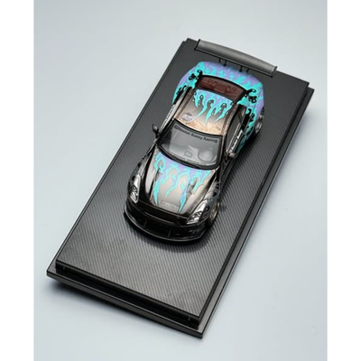 *MHDE 2026*  Pandem Nissan GTR (R35) V1 Blue Flames (Limited to 500pcs), 1:64 Scale