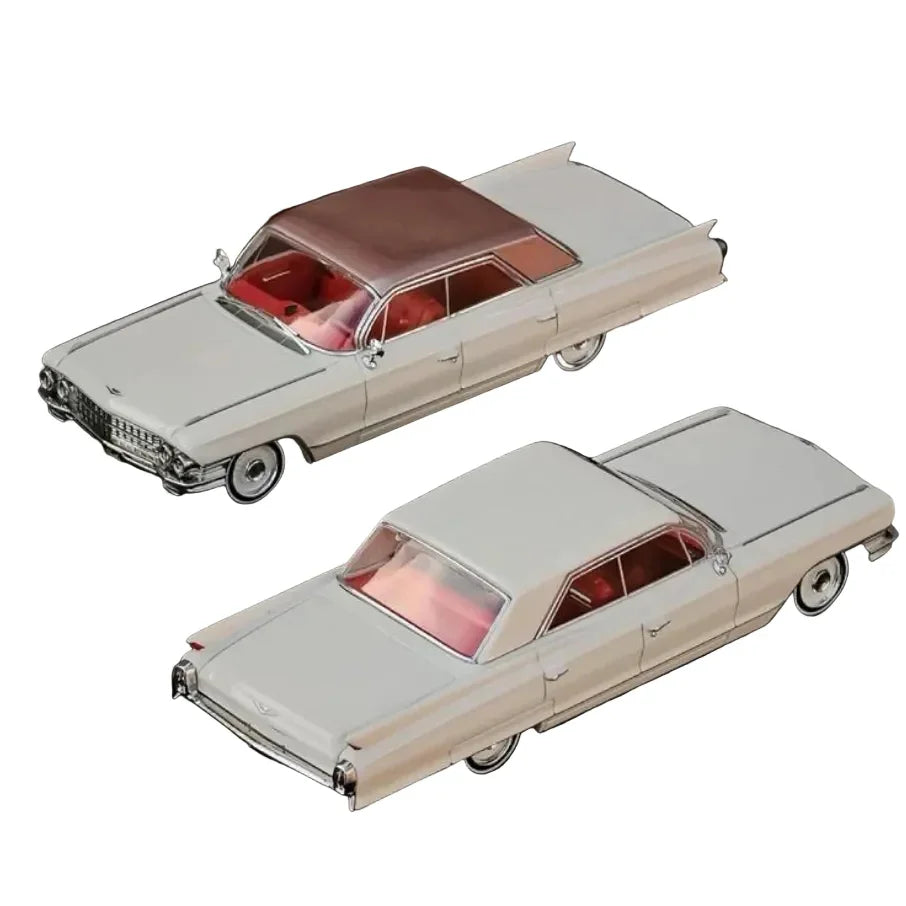 Premium scale diecast model car  – Cadillac Deville 1962 Limited to 666, 1:64 Scale (Ivory) Collectible