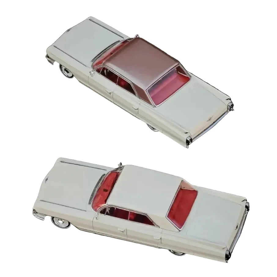 Premium scale diecast model car  – Cadillac Deville 1962 Limited to 666, 1:64 Scale (Ivory) Collectible