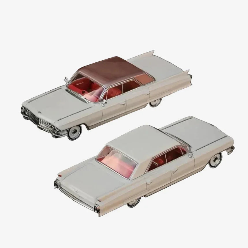 Premium scale diecast model car  – Cadillac Deville 1962 Limited to 666 Pink Roof, 1:64 Scale (Pink) Collectible
