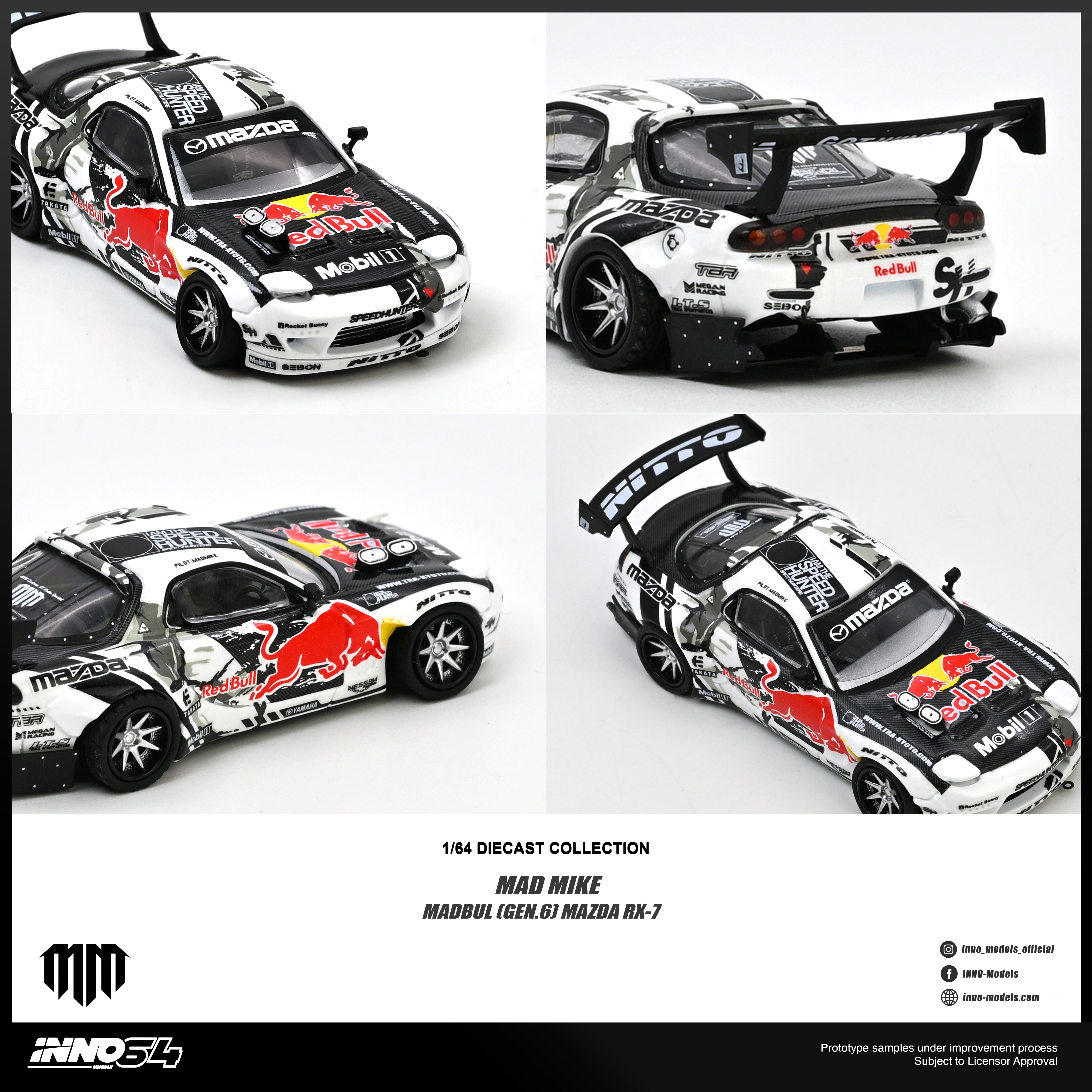 *PRE-ORDER* " Mazda RX-7 MAD MIKE "MADBUL Gen6", 1:64 Scale