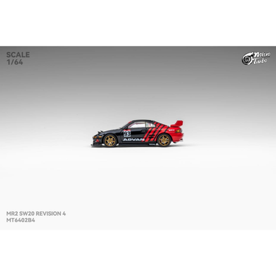 *PRE-ORDER* MR2 SW20 Retractable-Headlights Advan Livery, 1:64 Scale