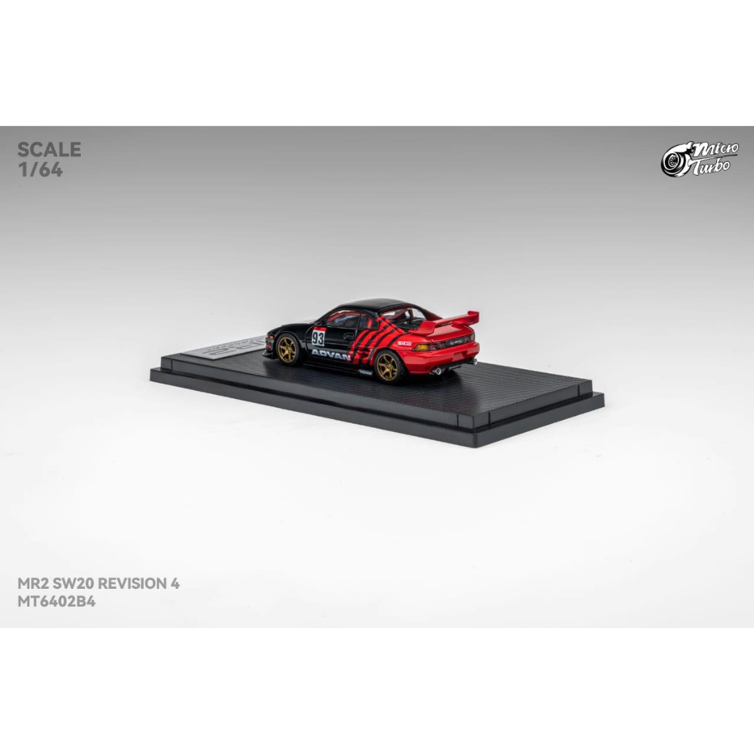 *PRE-ORDER* MR2 SW20 Retractable-Headlights Advan Livery, 1:64 Scale