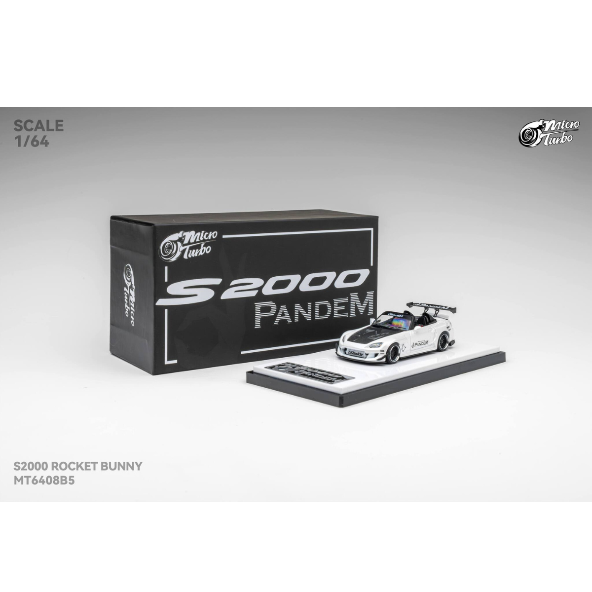 *PRE-ORDER* Custom Honda S2000 RB, 1:64 Scale (Metallic White)