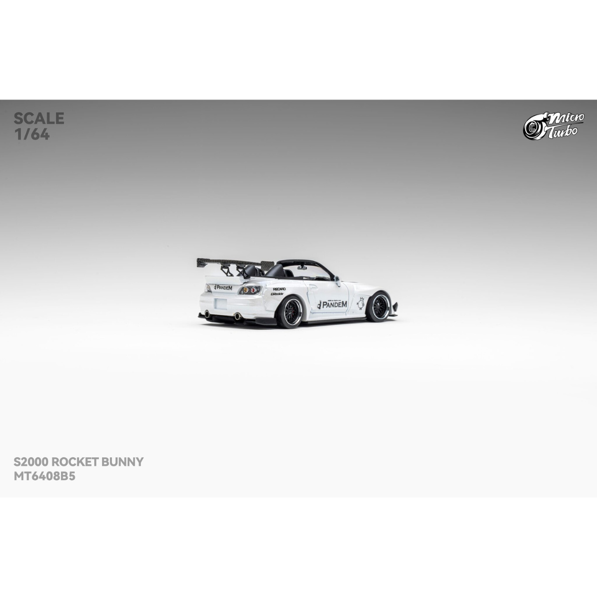 *PRE-ORDER* Custom Honda S2000 RB, 1:64 Scale (Metallic White)