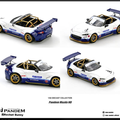 Premium scale diecast model car  – *PRE-ORDER* Mazda MX-5 (ND) Miata " Pandem Rocket Bunny" V1.0, 1:64 Scale Collectible