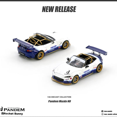 Premium scale diecast model car  – *PRE-ORDER* Mazda MX-5 (ND) Miata " Pandem Rocket Bunny" V1.0, 1:64 Scale Collectible