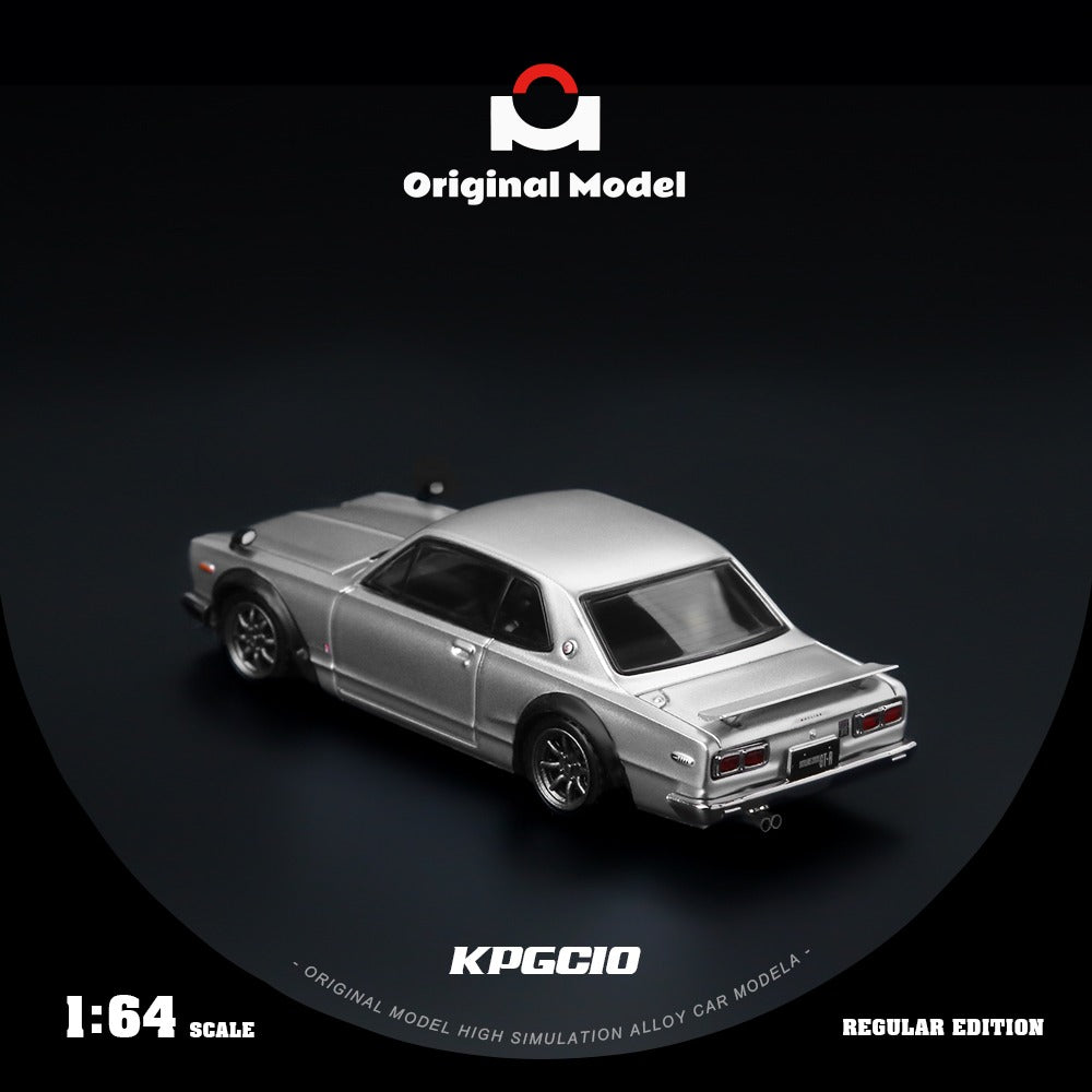 Premium scale diecast model car  – *PRE-ORDER* Nissan KPGC10 Series (Original Model), 1:64 Scale (Silver) Collectible