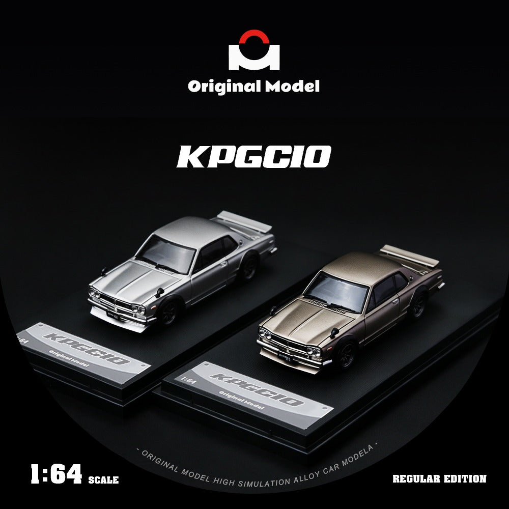 Premium scale diecast model car  – *PRE-ORDER* Nissan KPGC10 Series (Original Model), 1:64 Scale (Silver) Collectible