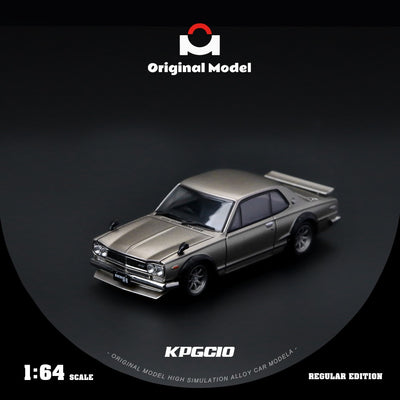 Premium scale diecast model car  – *PRE-ORDER* Nissan KPGC10 Series (Original Model), 1:64 Scale (Champagne Gold) Collectible