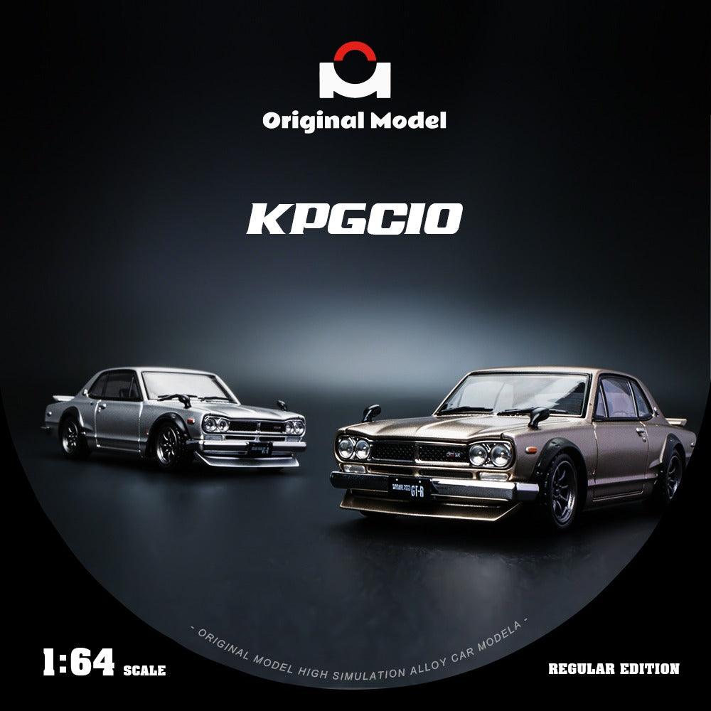 Premium scale diecast model car  – *PRE-ORDER* Nissan KPGC10 Series (Original Model), 1:64 Scale (Champagne Gold) Collectible