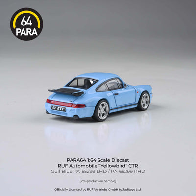 Premium scale diecast model car  – *PRE-ORDER* RUF CTR Gulf 1987, 1:64 Scale (Blue) Collectible