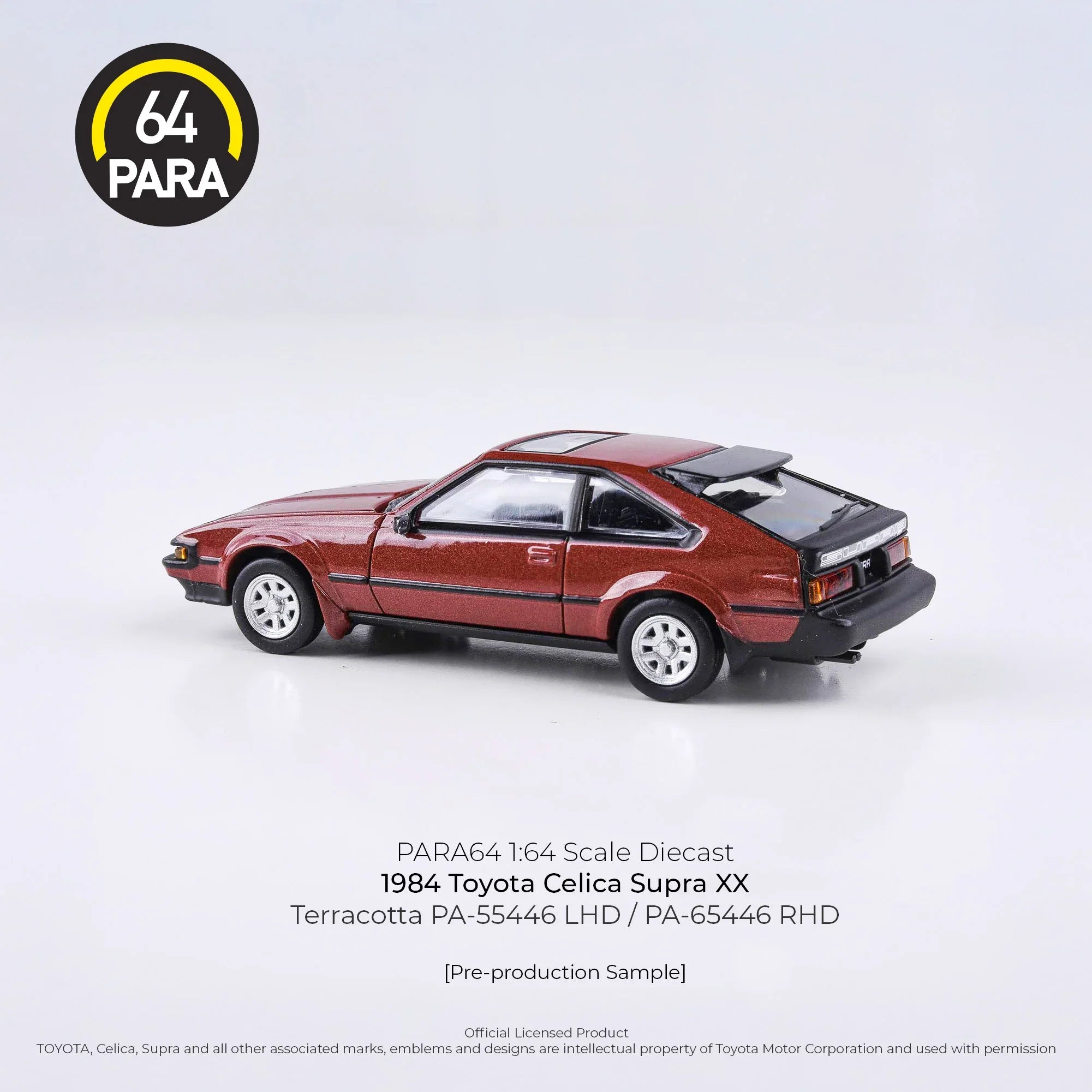 Premium scale diecast model car  – Toyota Celica Supra XX 1984, 1:64 Scale (Maroon) Collectible