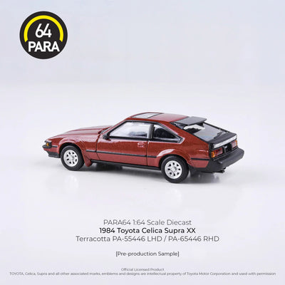 Premium scale diecast model car  – Toyota Celica Supra XX 1984, 1:64 Scale (Maroon) Collectible