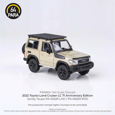 Premium scale diecast model car  – Toyota Land Cruiser LC 71 Anniversary Edition 2022, 1:64 Scale (Silk) Collectible