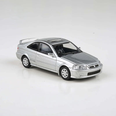 Premium scale diecast model car  – Honda Civic Si EM1 Vogue RHD '99, 1:64 Scale (Silver) Collectible