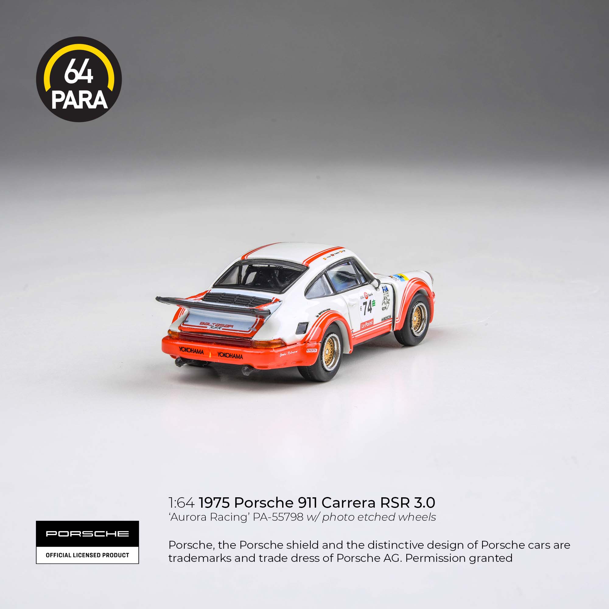 Porsche 911 Carrera RSR 3.0 Aurora Racing,  1:64 Scale