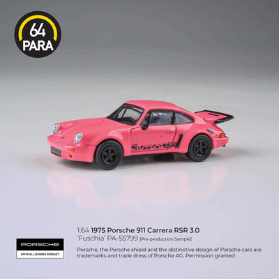 Premium scale diecast model car  – *PRE-ORDER* Porsche 911 Carrera 3.0 RSR, 1:64 Scale (Pink) Collectible
