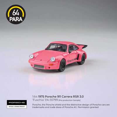 Premium scale diecast model car  – *PRE-ORDER* Porsche 911 Carrera 3.0 RSR, 1:64 Scale (Pink) Collectible