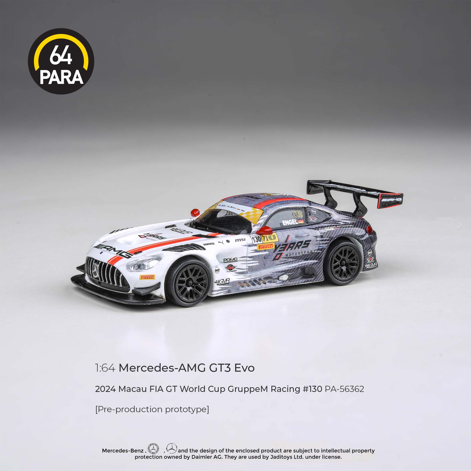 Mercedes-AMG GT3 Evo 2024, 1:64 Scale