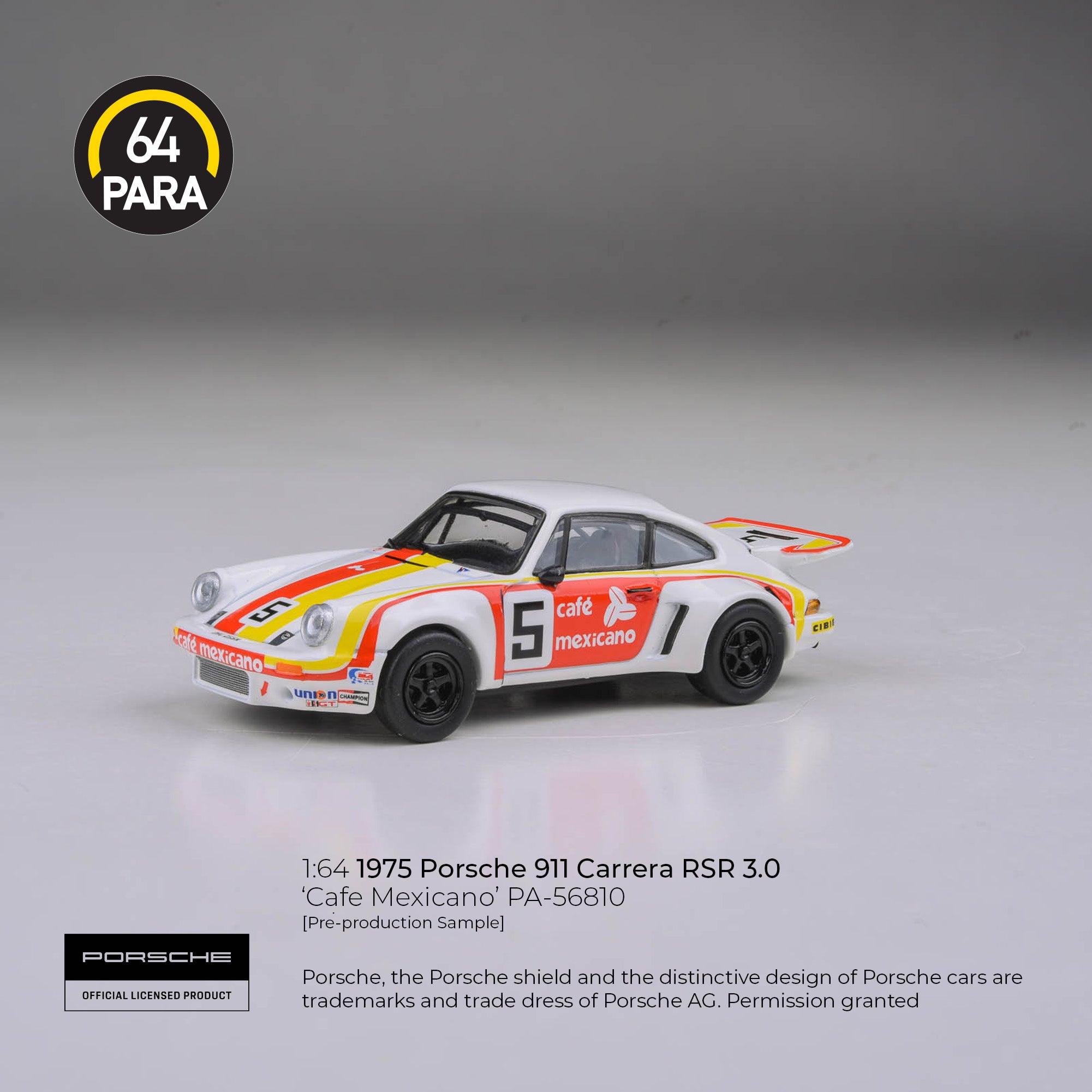 *PRE-ORDER* Porsche 911 3.0 RSR 'Café Mexicano' 1974, 1:64 Scale