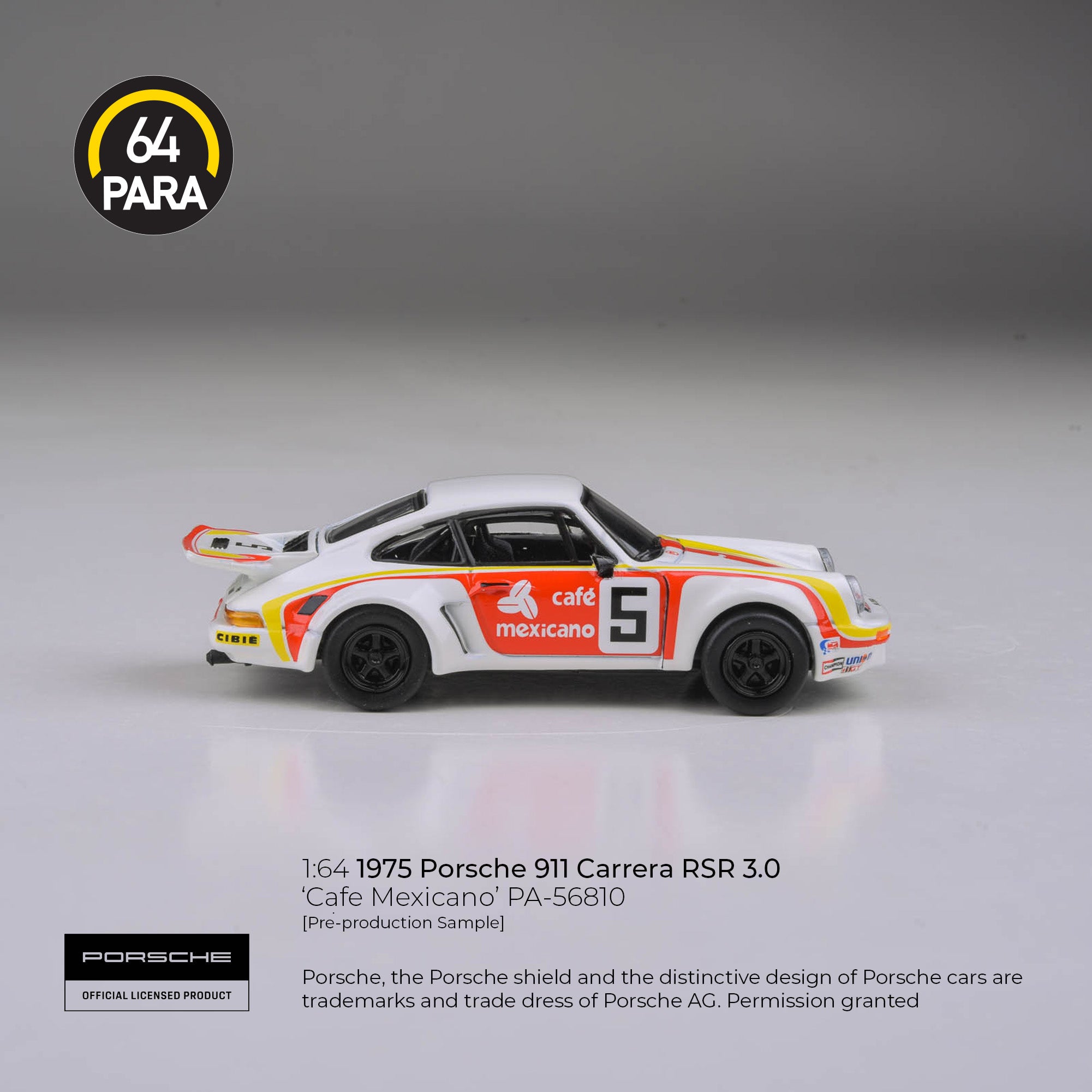 *PRE-ORDER* Porsche 911 3.0 RSR 'Café Mexicano' 1974, 1:64 Scale