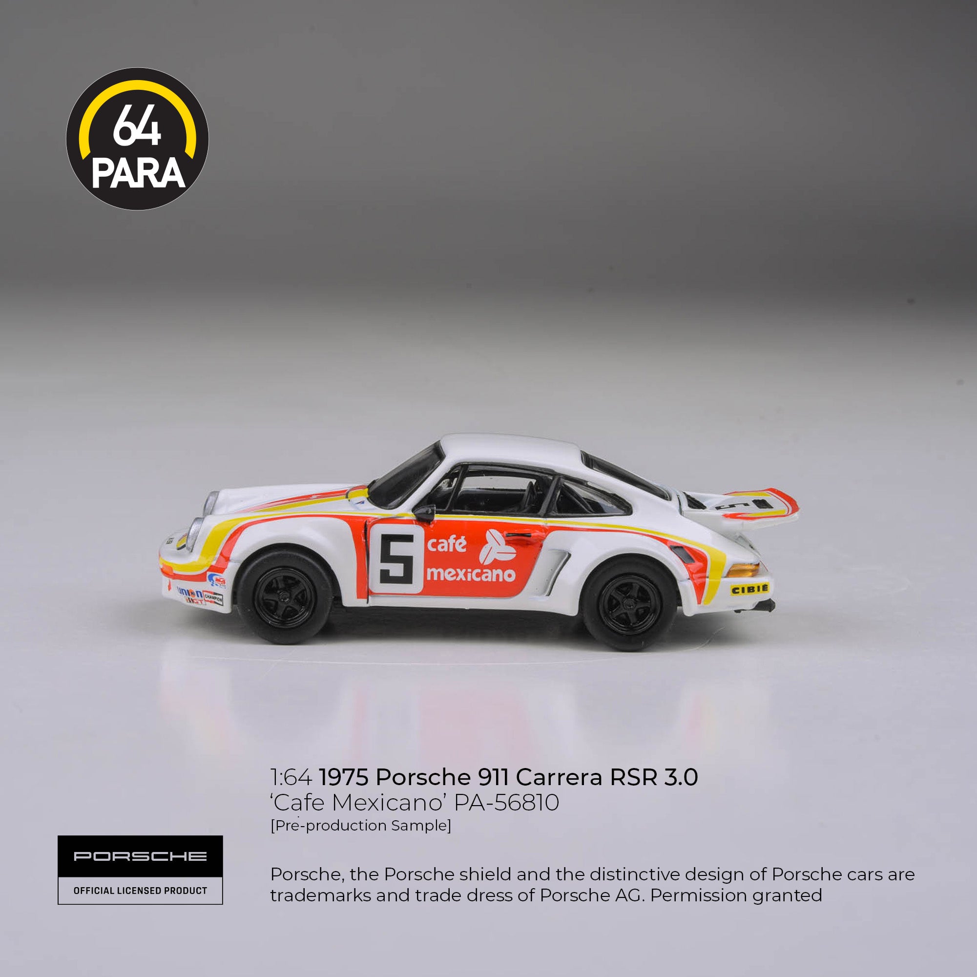 *PRE-ORDER* Porsche 911 3.0 RSR 'Café Mexicano' 1974, 1:64 Scale