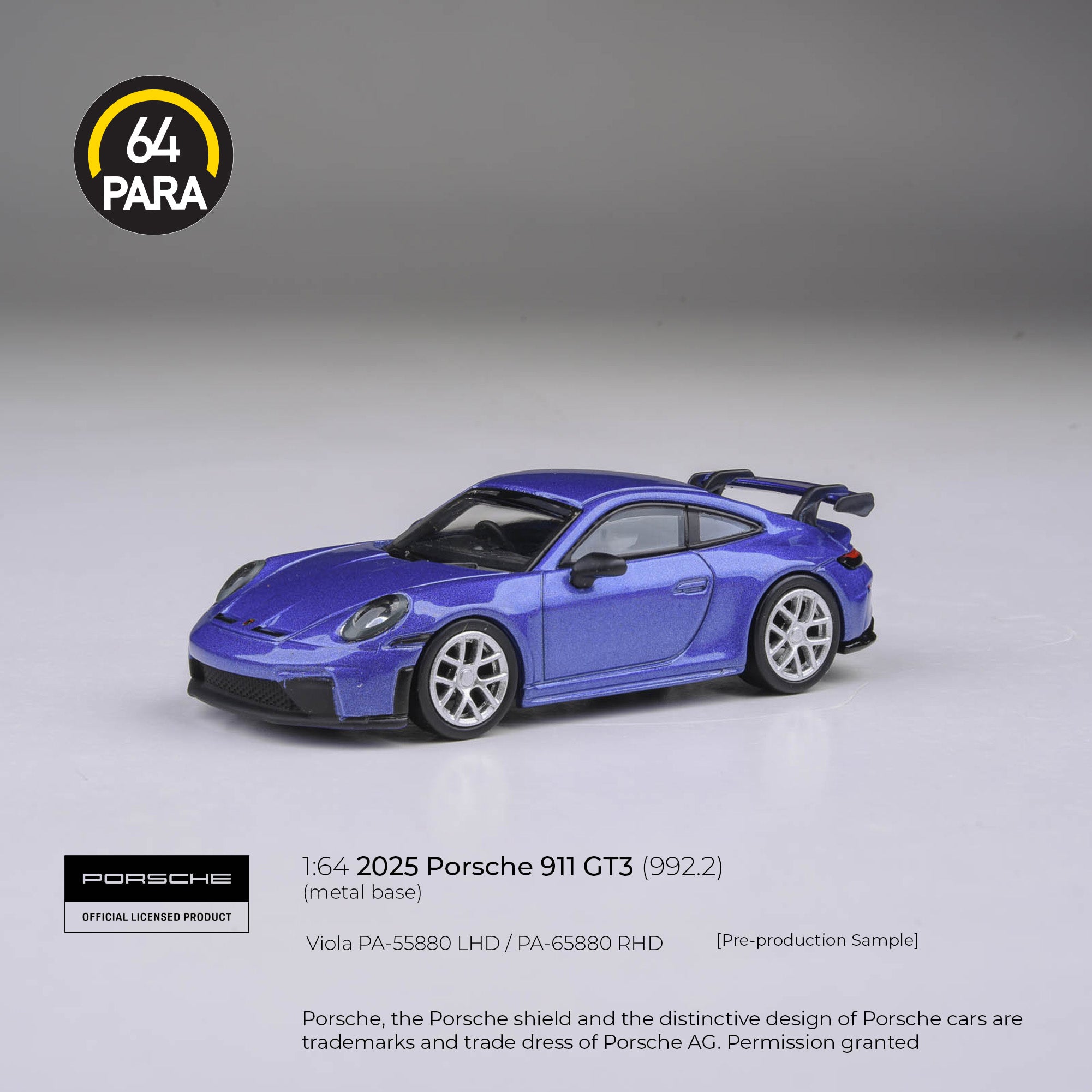 *PRE-ORDER* Porsche 911 GT3 (992.2) Viola 2025, 1:64 Scale