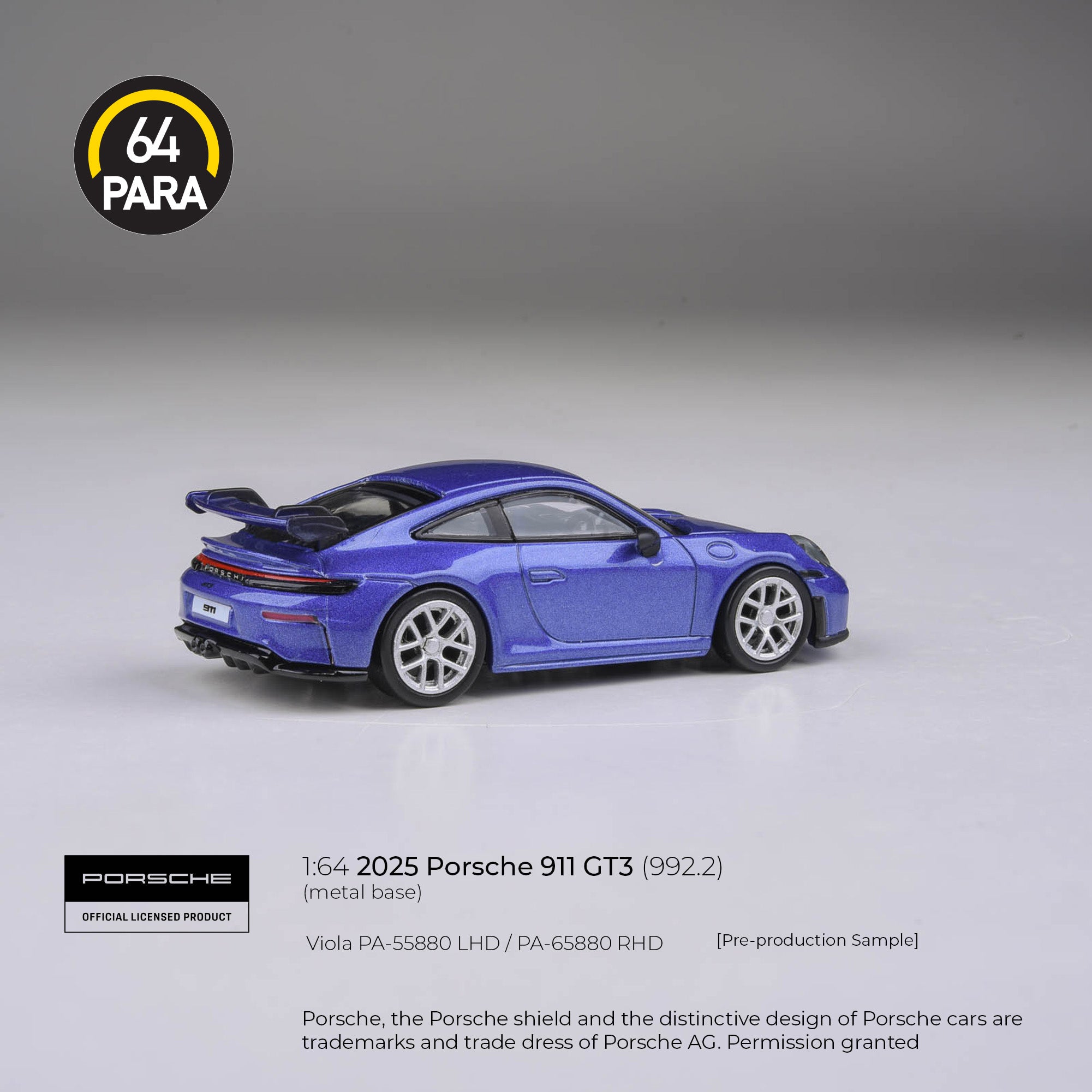 *PRE-ORDER* Porsche 911 GT3 (992.2) Viola 2025, 1:64 Scale