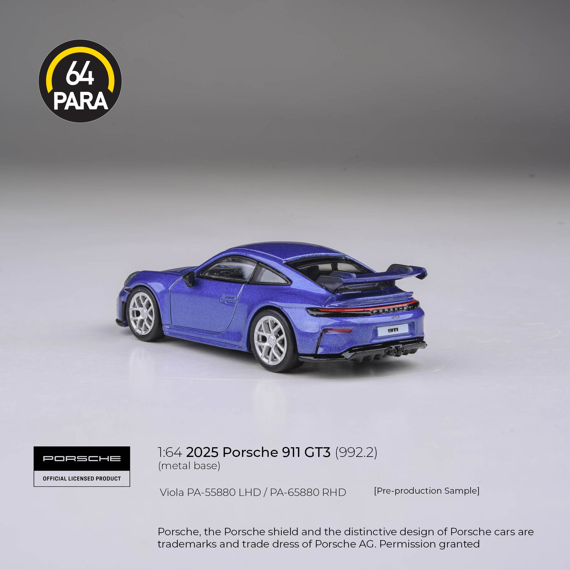 *PRE-ORDER* Porsche 911 GT3 (992.2) Viola 2025, 1:64 Scale