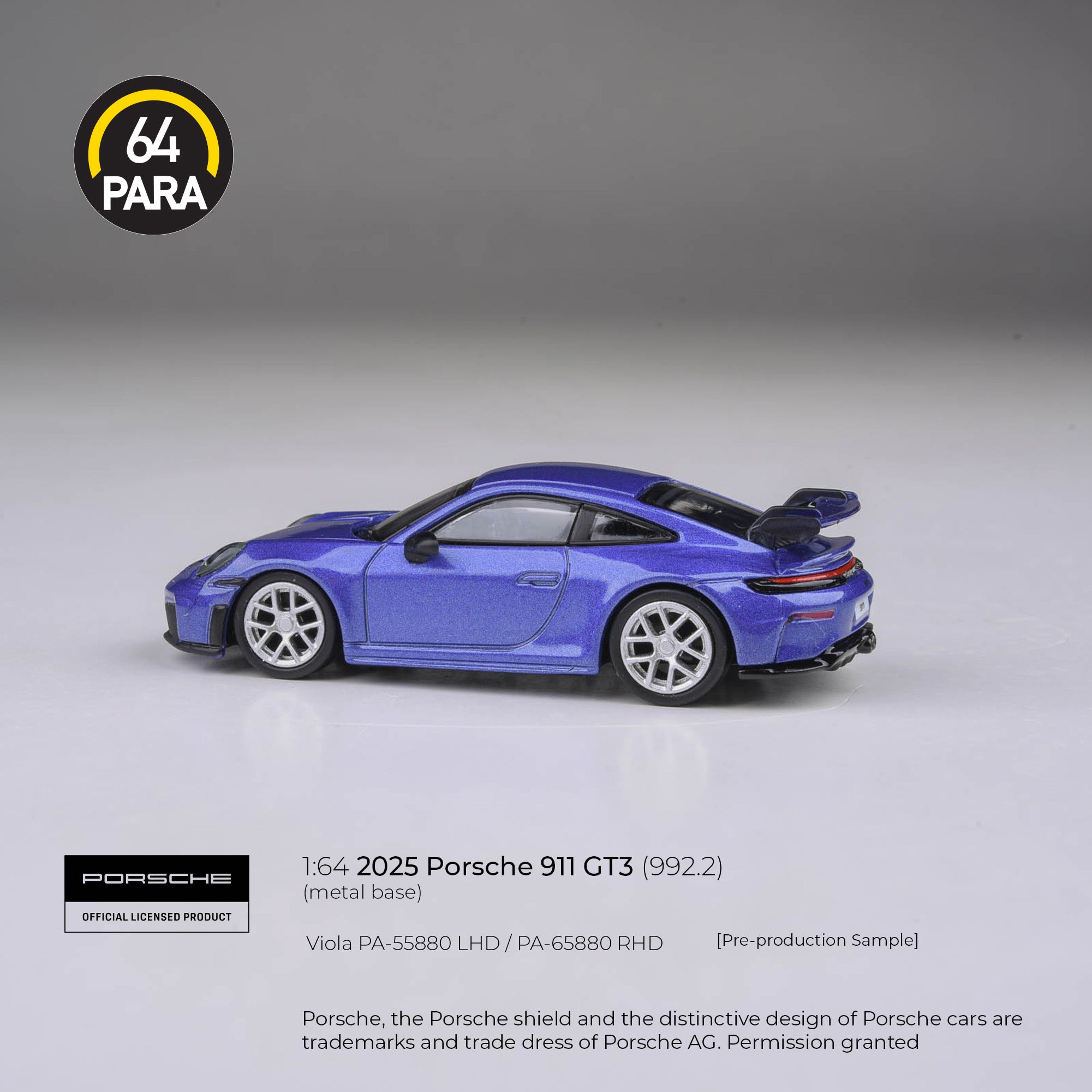 *PRE-ORDER* Porsche 911 GT3 (992.2) Viola 2025, 1:64 Scale
