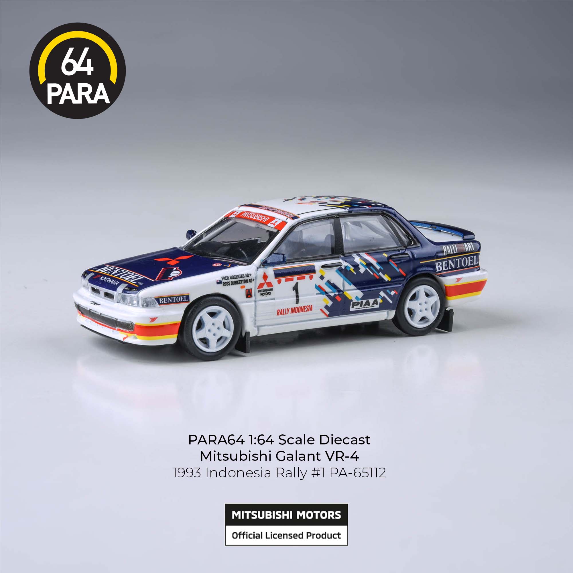 Premium scale diecast model car  – *PRE-ORDER* Mitsubishi Galant VR-4 1993 Indonesian Rally, 1:64 Scale Collectible