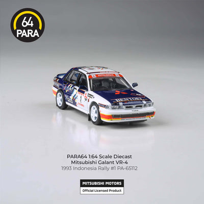 Premium scale diecast model car  – *PRE-ORDER* Mitsubishi Galant VR-4 1993 Indonesian Rally, 1:64 Scale Collectible