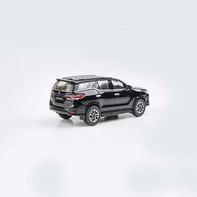 Premium scale diecast model car  – Toyota Fortuner 2023, 1:64 Scale (Black) Collectible