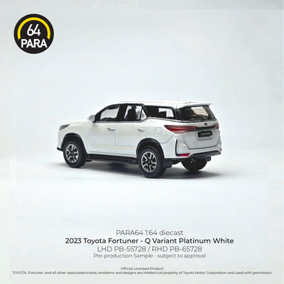 *PRE-ORDER* Toyota Fortuner - Q Variant Platinum 2023 (White)