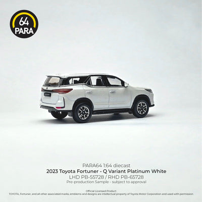 *PRE-ORDER* Toyota Fortuner - Q Variant Platinum 2023 (White)
