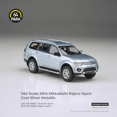 *PRE-ORDER* Mitsubishi Pajero Sport Cool 2014, 1:64 Scale (Silver Metallic)