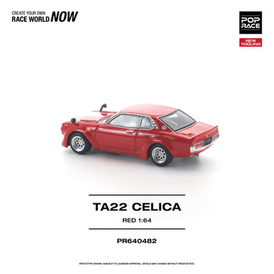 Premium scale diecast model car  – *PRE-ORDER* TA22 Celica New Tooling, 1:64 Scale (Red) Collectible