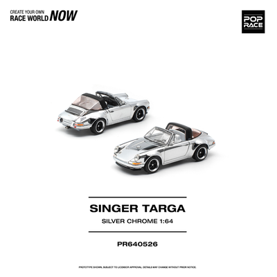 *PRE-ORDER* Singer Targa Silver Chrome, 1:64 Scale
