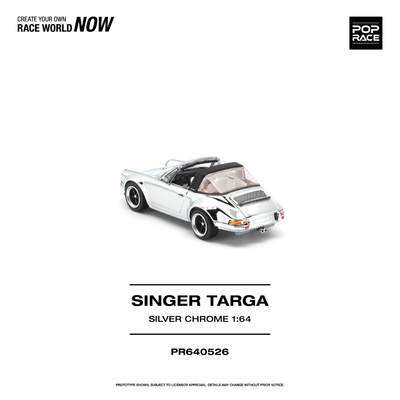 *PRE-ORDER* Singer Targa Silver Chrome, 1:64 Scale