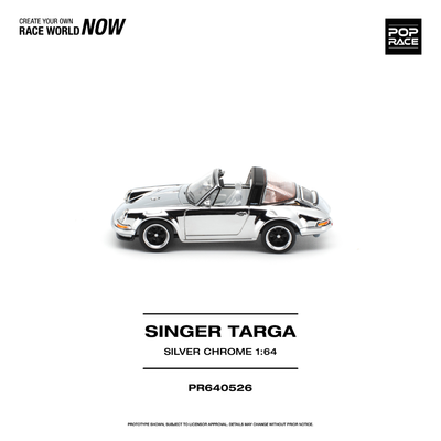 *PRE-ORDER* Singer Targa Silver Chrome, 1:64 Scale