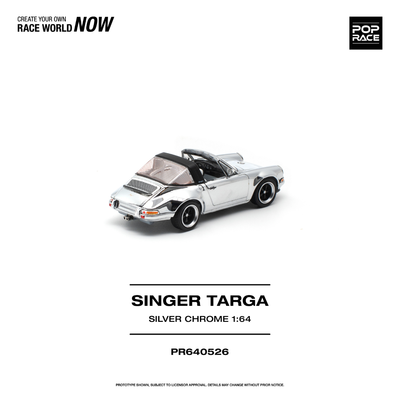 *PRE-ORDER* Singer Targa Silver Chrome, 1:64 Scale