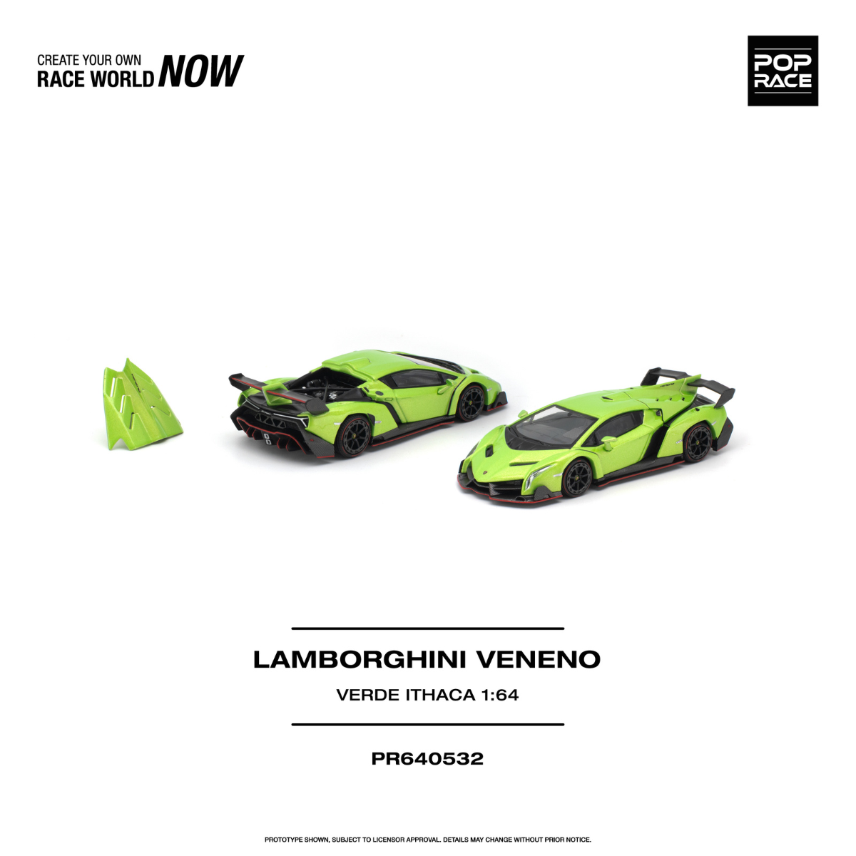 *Pre-Orders* Lamborghini Veneno Verde Ithaca, 1:64 Scale
