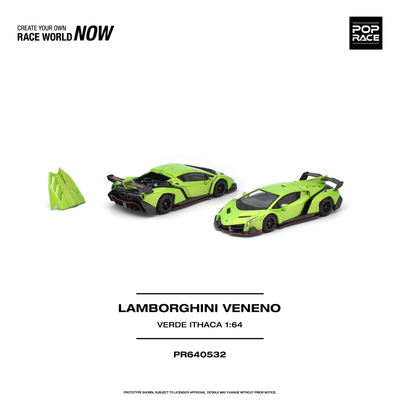 *Pre-Orders* Lamborghini Veneno Verde Ithaca, 1:64 Scale