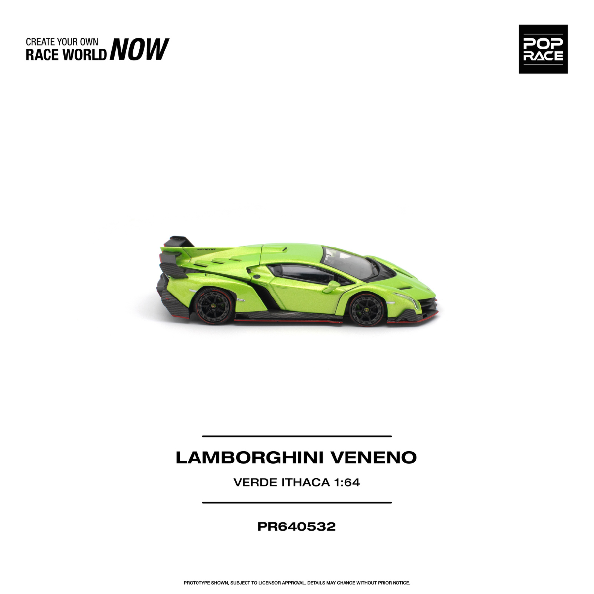 *Pre-Orders* Lamborghini Veneno Verde Ithaca, 1:64 Scale