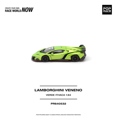 *Pre-Orders* Lamborghini Veneno Verde Ithaca, 1:64 Scale