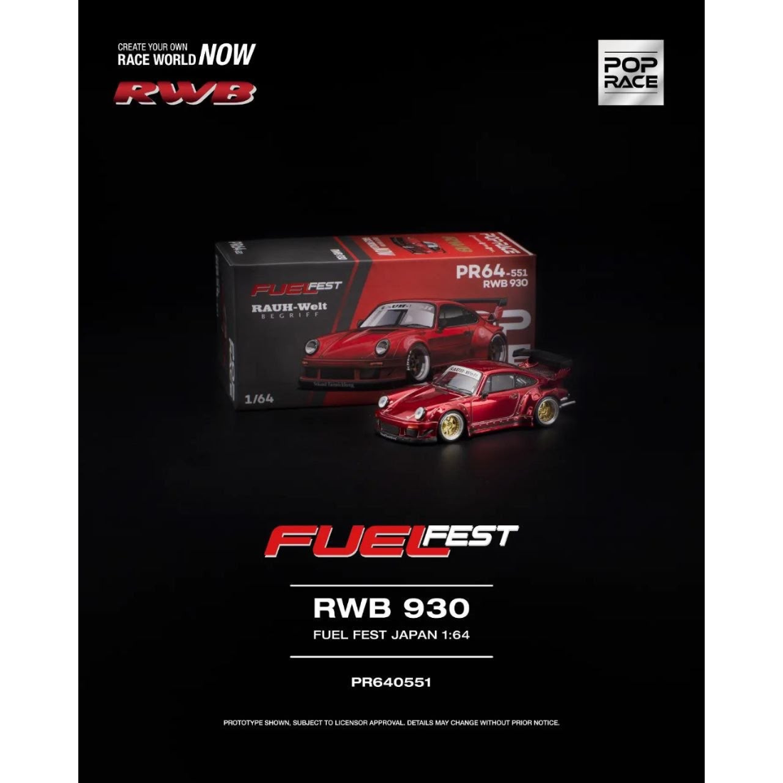 *PRE-ORDER* Porsche RWB 930 Fuel Fest , Fuji International Speedway, Japan (Open Rear Hood with Engine Details) 2026, 1:64 Scale